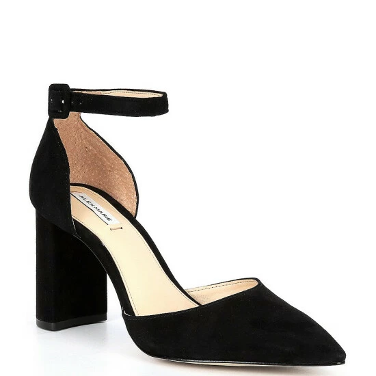 Wholesale ❤️ Alex Marie Genevie Suede 2 Piece Block Heel Pumps Black 🧨 9 Wholesale ❤️ Alex Marie Genevie Suede 2 Piece Block Heel Pumps Black 🧨 - Image 9