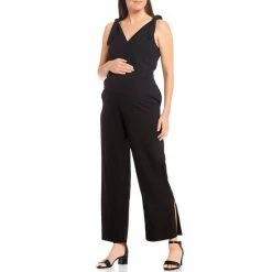 Promo ❤️ Alex Marie Katy V-Neck Sleeveless Maternity Jumpsuit Black 🔔