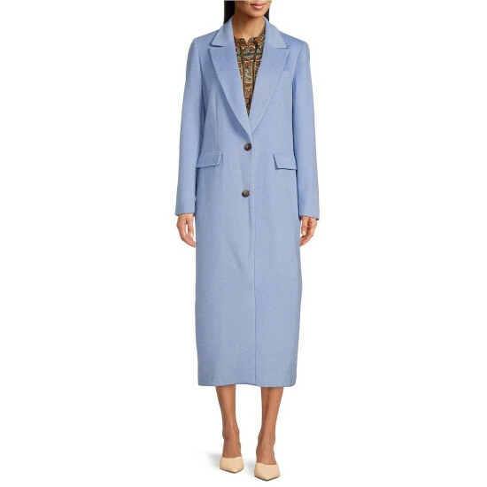 Flash Sale ๐ Alex Marie Estelle Wool Blend Long Sleeve Notch Lapel ๐งฅ Coat Bluebird ๐ - Image 3