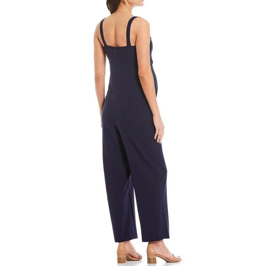 Cheapest ❤️ Alex Marie Maternity Lizzie Sweetheart Neck Sleeveless Jumpsuit Navy ✨ - Image 2