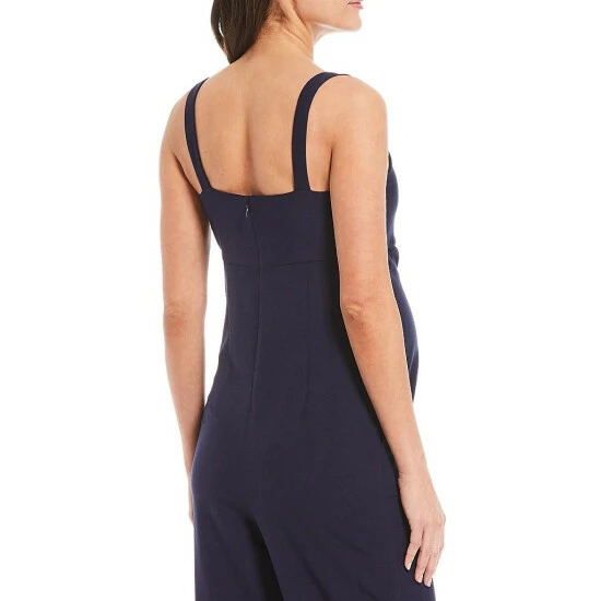 Cheapest ❤️ Alex Marie Maternity Lizzie Sweetheart Neck Sleeveless Jumpsuit Navy ✨ - Image 4