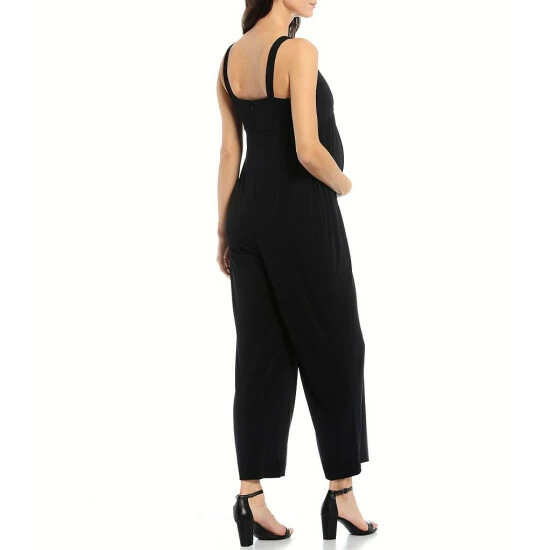 Cheapest ❤️ Alex Marie Maternity Lizzie Sweetheart Neck Sleeveless Jumpsuit Navy ✨ - Image 6