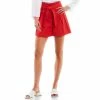 Flash Sale ✨ Alex Marie Rea Tie Cotton Sateen Mid Rise Shorts White ❤️