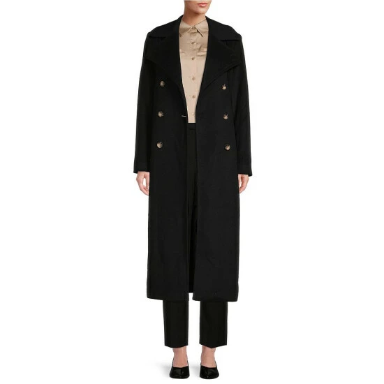 Top 10 ✔️ Alex Marie Stella Double Breasted Long Sleeve Button Front Trench 🧥 Coat Dark Camel ❤️ - Image 3