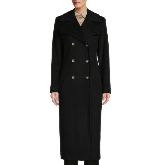 Top 10 ✔️ Alex Marie Stella Double Breasted Long Sleeve Button Front Trench 🧥 Coat Dark Camel ❤️ - Image 4