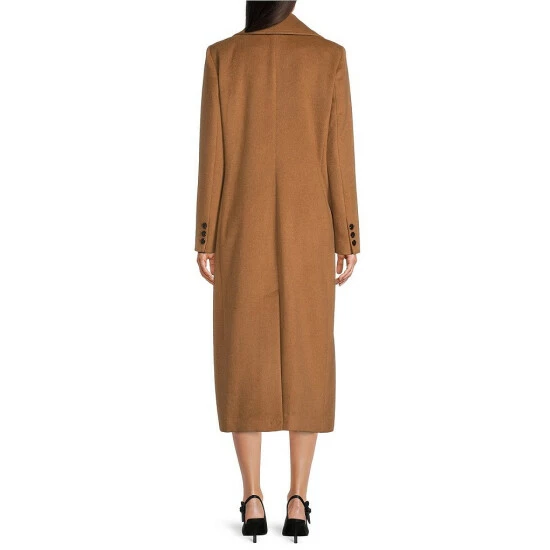 Top 10 ✔️ Alex Marie Stella Double Breasted Long Sleeve Button Front Trench 🧥 Coat Dark Camel ❤️ - Image 6