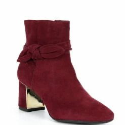 Hot Sale ๐งจ Alex Marie Dashauna Suede Ankle Bow Booties Black โ