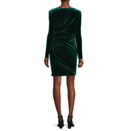 Best deal 🛒 Alex Marie Nikki Stretch Velvet Social 👗 Dress Dark Teal 👍 2 Best deal 🛒 Alex Marie Nikki Stretch Velvet Social 👗 Dress Dark Teal 👍 - Image 2