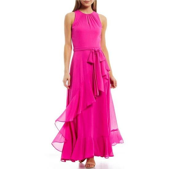 Cheapest 🔔 Alex Marie Colette Sleeveless Keyhole Crew Neck Tie Waist Tiered Ruffle Hem Maxi Gown Royal Blue 😉 9 Cheapest 🔔 Alex Marie Colette Sleeveless Keyhole Crew Neck Tie Waist Tiered Ruffle Hem Maxi Gown Royal Blue 😉 - Image 9