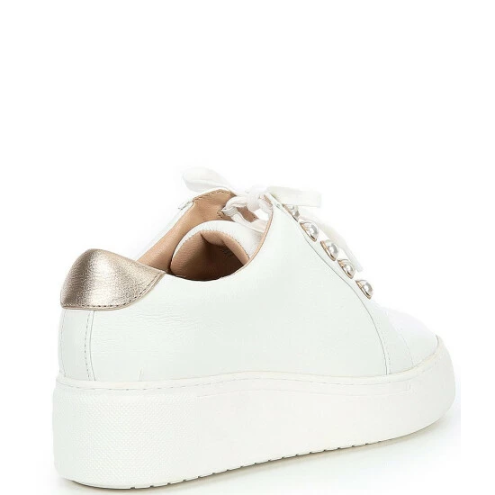 Outlet ๐ Alex Marie Wrenna Pearl Embellished Leather Platform ๐ Sneakers White/soft Gold ๐ 2 Outlet ๐ Alex Marie Wrenna Pearl Embellished Leather Platform ๐ Sneakers White/soft Gold ๐ - Image 2