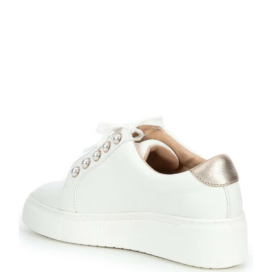 Outlet ๐ Alex Marie Wrenna Pearl Embellished Leather Platform ๐ Sneakers White/soft Gold ๐ 3 Outlet ๐ Alex Marie Wrenna Pearl Embellished Leather Platform ๐ Sneakers White/soft Gold ๐ - Image 3