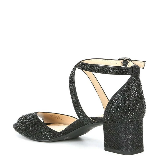 Top 10 ✨ Alex Marie Seyland Rhinestone Cross Strap Ankle Strap Block Heel 🩴 Sandals Silver ✨ 8 Top 10 ✨ Alex Marie Seyland Rhinestone Cross Strap Ankle Strap Block Heel 🩴 Sandals Silver ✨ - Image 8