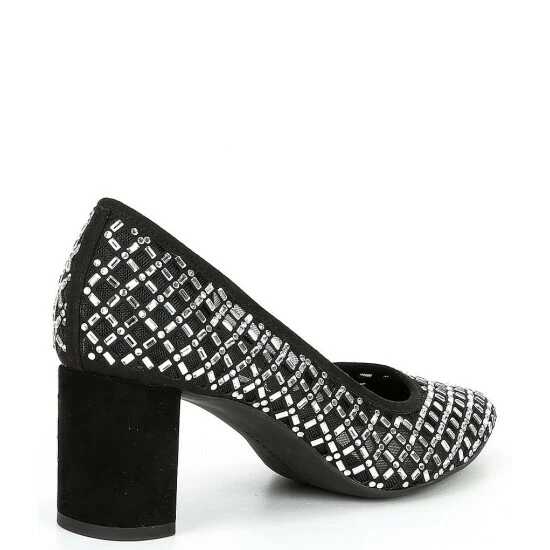 Coupon 🎁 Alex Marie Nyla Rhinestone Point Toe Block Heel Pumps Black 💯 2 Coupon 🎁 Alex Marie Nyla Rhinestone Point Toe Block Heel Pumps Black 💯 - Image 2