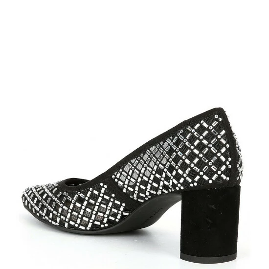 Coupon 🎁 Alex Marie Nyla Rhinestone Point Toe Block Heel Pumps Black 💯 3 Coupon 🎁 Alex Marie Nyla Rhinestone Point Toe Block Heel Pumps Black 💯 - Image 3