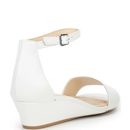 Budget ๐ Alex Marie MairiTwo Leather Ankle Strap Wedge ๐ฉด Sandals Seaport Navy ๐ - Image 2