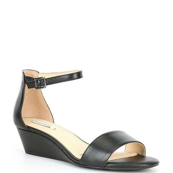 Budget ๐ Alex Marie MairiTwo Leather Ankle Strap Wedge ๐ฉด Sandals Seaport Navy ๐ - Image 7