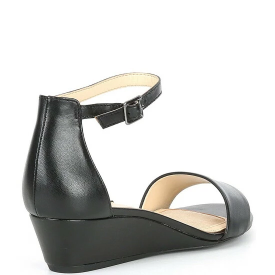 Budget ๐ Alex Marie MairiTwo Leather Ankle Strap Wedge ๐ฉด Sandals Seaport Navy ๐ - Image 8