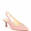 Wholesale 🌟 Alex Marie Gracie Pearl Embellished Suede Slingback 👗 Dress Pumps Black ✨