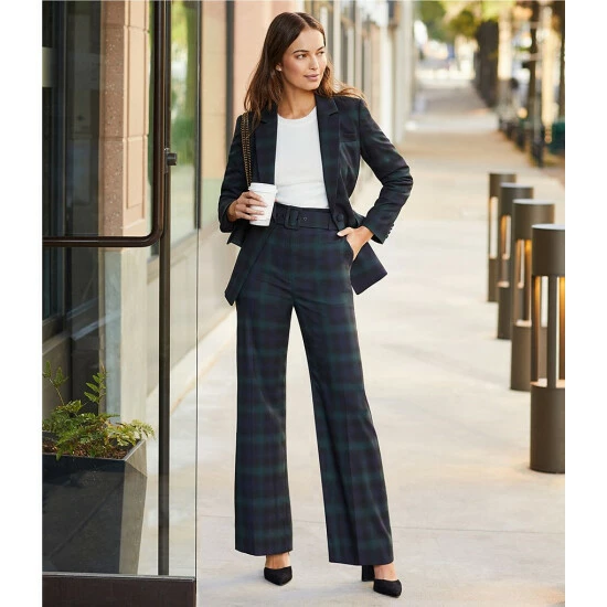 Hot Sale 😍 Alex Marie Rebecca Plaid Print Belted Pants Pine Plaid 🤩 - Image 4