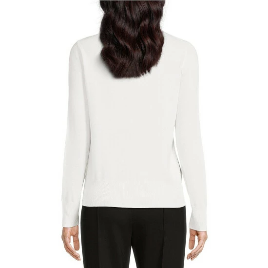 Best Pirce 🌟 Alex Marie Cheers Script Crew Neck Long Sleeve Sweater Ivory/black 🎁 - Image 2