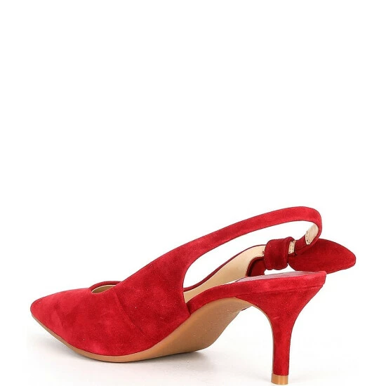 Discount ๐ Alex Marie Aaileen Suede Bow Slingback Pumps Crimson Red ๐ - Image 3