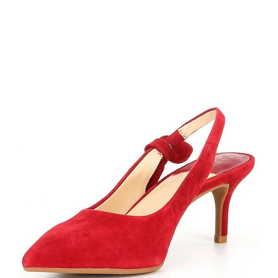 Discount ๐ Alex Marie Aaileen Suede Bow Slingback Pumps Crimson Red ๐ - Image 4