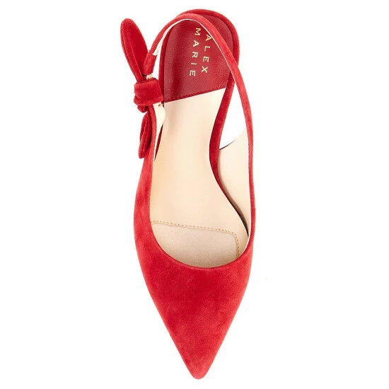 Discount ๐ Alex Marie Aaileen Suede Bow Slingback Pumps Crimson Red ๐ - Image 5