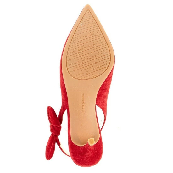 Discount ๐ Alex Marie Aaileen Suede Bow Slingback Pumps Crimson Red ๐ - Image 6