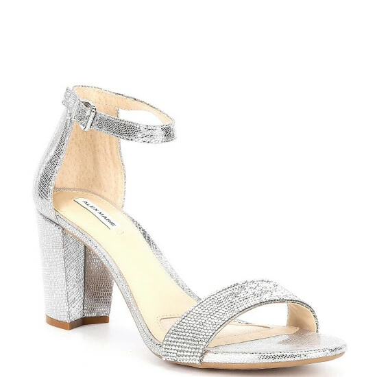 Buy 🤩 Alex Marie HalmarTwo Rhinestone Strap Block Heel 🩴 Sandals Silver 🧨 1 Buy 🤩 Alex Marie HalmarTwo Rhinestone Strap Block Heel 🩴 Sandals Silver 🧨