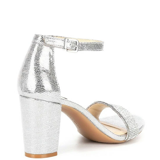 Buy 🤩 Alex Marie HalmarTwo Rhinestone Strap Block Heel 🩴 Sandals Silver 🧨 2 Buy 🤩 Alex Marie HalmarTwo Rhinestone Strap Block Heel 🩴 Sandals Silver 🧨 - Image 2