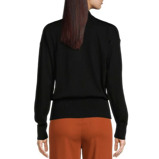 Outlet 😉 Alex Marie Alexa Polo Collar Long Sleeve Wool Blend Sweater Burgundy 😀 - Image 2