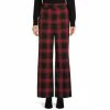 New 👍 Alex Marie Rebecca Belted Plaid Wide Leg Pants Black Plaid 🧨