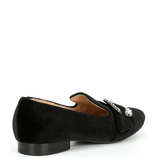Buy ๐ฏ Alex Marie Andrean Velvet Jewel Buckle Loafers Black ๐ - Image 2