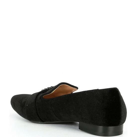 Buy ๐ฏ Alex Marie Andrean Velvet Jewel Buckle Loafers Black ๐ - Image 3