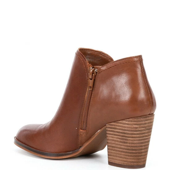 Promo 🎁 Alex Marie Gleneva Leather Chelsea Block Heel Western Booties Capri Tan 😉 3 Promo 🎁 Alex Marie Gleneva Leather Chelsea Block Heel Western Booties Capri Tan 😉 - Image 3
