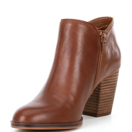 Promo 🎁 Alex Marie Gleneva Leather Chelsea Block Heel Western Booties Capri Tan 😉 4 Promo 🎁 Alex Marie Gleneva Leather Chelsea Block Heel Western Booties Capri Tan 😉 - Image 4