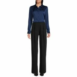 Top 10 😍 Alex Marie Cori Twill Crepe Straight Leg Pants Black 🥰 -Alex Marie shop unnamed file 685