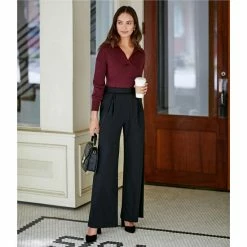 Top 10 😍 Alex Marie Cori Twill Crepe Straight Leg Pants Black 🥰 -Alex Marie shop unnamed file 686