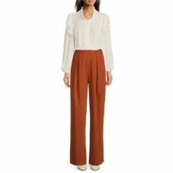 Top 10 😍 Alex Marie Cori Twill Crepe Straight Leg Pants Black 🥰 -Alex Marie shop unnamed file 689