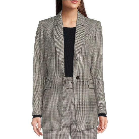 Outlet ๐ Alex Marie Carlotta Checked Print Long Sleeve Notch Lapel Coordinating Blazer Pincheck โ 1 Outlet ๐ Alex Marie Carlotta Checked Print Long Sleeve Notch Lapel Coordinating Blazer Pincheck โ