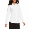 Best deal ❤️ Alex Marie Piper Lightweight Soft Crepe De Chine Point Collar Long Sleeve Button Front Washable Top Ivory 👍