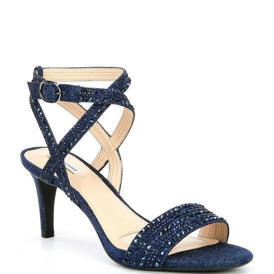 Best Pirce 🔔 Alex Marie Parlyn Glitter Rhinestone Ankle Strap Strappy 🩴 Sandals Rose Gold ⌛ - Image 9