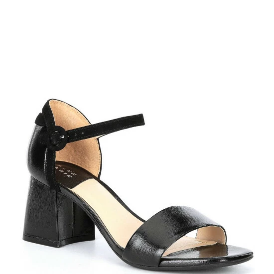 Best reviews of 😍 Alex Marie Aidrea Leather Ankle Strap Block Heel 🩴 Sandals Black 🤩