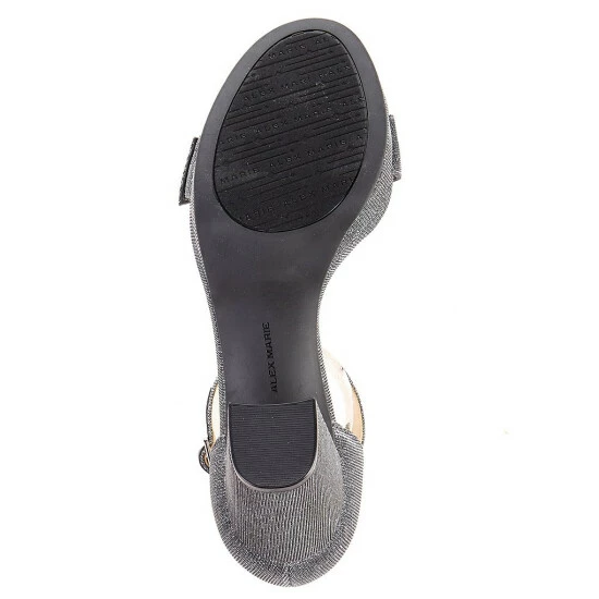 Promo ๐ Alex Marie Janessa Glitter Mesh Jewel Buckle Platform ๐ Dress ๐ฉด Sandals Pewter ๐ - Image 6