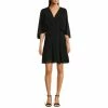 Top 10 🤩 Alex Marie Petite Size Carissa Chiffon V-Neck 3/4 Flutter Cape Sleeve Belted Blouson 👗 Dress Black 🔔