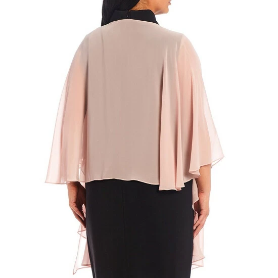 Budget โ Alex Marie Plus Size Marilyn Chiffon Shawl Black ๐ - Image 6