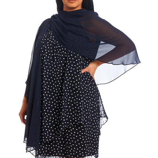Budget โ Alex Marie Plus Size Marilyn Chiffon Shawl Black ๐ - Image 10