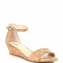 Cheap 🧨 Alex Marie MairiTwo Cork Ankle Strap Wedge 🩴 Sandals Natural/gold ⭐